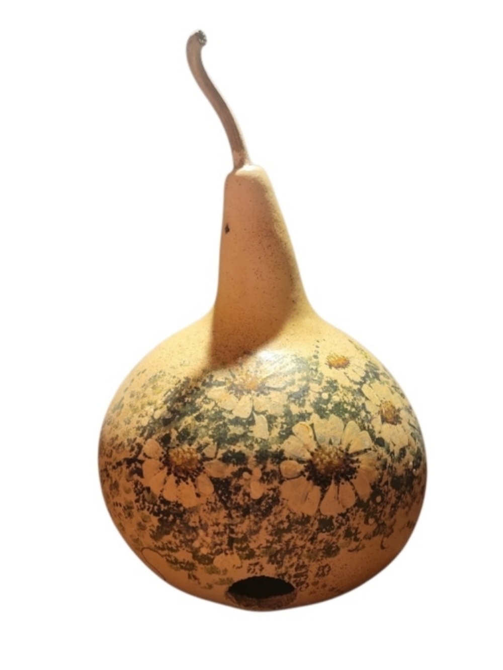 VINTAGE! Handpainted Gourd Birdfeeder